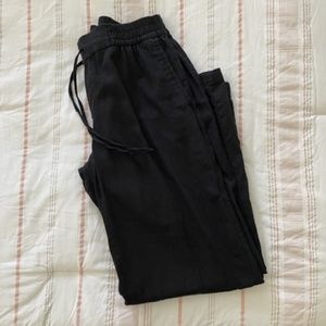 Wide-leg Linen/Rayon Pants